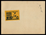 30 Sept.1933 (AAMC.331) Mascot Aerial Derby, large souvenir postcard signed by all the competing aviators; with official yellow vignette on reverse. [Only 50 prepared]. Signatures include Jean Gardiner, J.R.Palmer, H. Broadbent, Frank Neale. AAMC:$550. Fa - 2