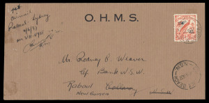 NEW GUINEA - Aerophilately & Flight Covers: 4 June 1937 (AAMC.P113) Kokopo - Brisbane Emergency flight cover carried by pilots Gatenby & Marshall in a Gannett. The flight was necessitated by volcanic eruptions at Rabaul. The Gannett VH-UYE was the first A