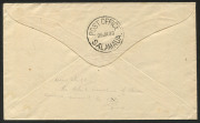 NEW GUINEA - Aerophilately & Flight Covers: 21 Jan.1933 (AAMC.P53) Kainantu (Upper Ramu Goldfields) - Lae - Salamaua cover, flown & signed by John Jukes for Guinea Airways. As postal facilities were not available at Kainantu, all mail was cancelled upon a - 2