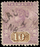 1906-13 (SG.255-258) Commonwealth Sideface (8d & 9d) & Tablet (1/- & 10/-) printings on Crown over A paper: with shades, wmk. variations (inverted, sideways) and multiple examples of compound perfs. on 9d (11 x  12½, 11 x 12), 1/- (11 x 12½) & 10/- (12 x - 2