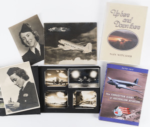 ANA related memorabilia from the estate of former air hostess Nancy Grant (nee Danne) with album of 1930s-50s photographs incl. pilots, hostesses and aircraft of the era, scrapbook of 1937-40s newspaper cuttings related to record breaking flights, inciden