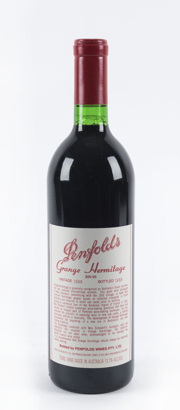 PENFOLDS GRANGE HERMITAGE 1986 vintage Bin 95, 750ml (one bottle)