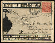PAPUA - Aerophilately & Flight Covers: Pacific Islands Survey Flight: Sept. - Dec.1926 (AAMC.P2) 25 Sept.1926 Sydney - Lindenhafen, New Guinea, via Daru and Port Moresby with THURSDAY ISLAND 10 OC 26 cds applied in transit: A cover flown by Group Captain