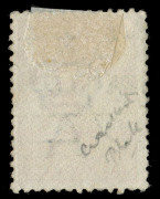 AUSTRALIA - Kangaroos - First Watermark: 1d Red (Die IIA) with "Cracked Electro - State 1 - Big Crack variety, few nibbed perfs, used, BW.4(G)la - Cat.$750. - 2