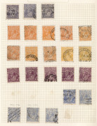 AUSTRALIA - KGV Heads - Collections & Accumulations: Disorganised mostly used accumulation on hagners & album pages with values to 1/4d (9) including Single Wmk pair, good representation of perf 'OS' isssues and shades, few mint/unused oddments, postmark - 2