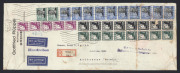 AUSTRALIA - Commercial Airmail Inwards to Australasia: Germany: a similar group to the above this time with frankings from 13Rm30 to 64Rm55 (with 2Rm Lilienthal x30), including 1924 3Rm Marienburg strip of six, and 1934 2Rm (52) and 3Rm (69), condition va - 2