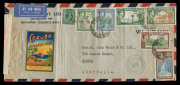 AUSTRALIA - Commercial Airmail Inwards to Australasia: Jamaica: 1942 (Jan 26) Rum Company Ltd (Kingston) dual censored cover to Sydney franked attractive KGVI issues aggregate 4/- for PanAm Clipper combined airmail rate 4/- per ½oz, Jamaica 'PASSED BY/'16