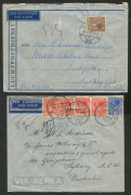 AUSTRALIA - Commercial Airmail Inwards to Australasia: Netherlands: 1931-39 selection to Andriesse family in Sydney, earliest (Dec.30 1931) by KLM service flight 58 from Amsterdam to Dutch East Indies thence surface, highest franked being 1935 at 1g32&frac12;, 1 - 2