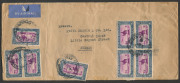 AUSTRALIA - Commercial Airmail Inwards to Australasia: Sudan: 1936-38 Younis Ahmed & Abdel Moneim Mohamed (Khartoum) to Keith Harris & Co (Sydney) covers at 6p40, 20p, 10p, and 9p10 rates, attractive range of frankings featuring 1931-37 Air series, backst - 3