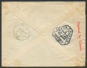 AUSTRALIA - Commercial Airmail Inwards to Australasia: Turkey: 1940-41 censored covers from Izmir to Melbourne and Mersin to Perth via BOAC Horseshoe route franked 50k and 58k, last with scarcer franking of 9k on 15k Air x2 and 40k (cover small corner fau - 4