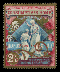 NEW SOUTH WALES: 1897 (SG.280-81s) Diamond Jubilee and Hospital Charity 1/- & 2/6d overprinted 'Specimen' in red, lightly mounted full original gum, Cat. &pound;300.