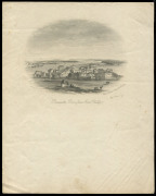 NEW SOUTH WALES - Postal Stationery: c.1855 Sands & Kenny (Sydney & Melbourne) sheets of writing paper (250x400mm) folded into four pages, with steel engraved illustrations comprising "Parramatta River from Fort Phillip", "Newcastle from the Nobby" & "The - 2
