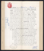 TASMANIA - Revenues: 1927-72 Embossed Stamp Duties in red on complete documents comprising 7/6d Platypus on 1927 mortgage document, 10/- Platypus on 1927 indenture, 10/- & 12/6d Heraldic Lions on separate 1957 or 1958 lease agreements for properties at Hu - 3