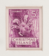 CHRISTMAS ISLAND: 1963 (SG.11-20) 2c to $1 Pictorials complete set of Die Proofs presented within individual recessed presentation cards (82x100mm), boxed 'RBA/NOTE PRINTING/BRANCH handstamps on reverse, dated between "7.2.64" & "12.2.64" and numbered "3" - 4