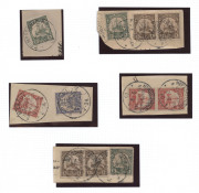 GERMAN COLONIES: German New Guinea 1897-1919 small mostly mint collection with 1897 Overprints 3pf to 50pf including 3pf (2) & 10pf shades, plus 3pf (2) 5pf & 20pf used, 1900-08 Yachts to 3m plus 3pf to 80pf (ex 25pf) used, 1914-19 5pf, 10pf & 5m mint; al - 2
