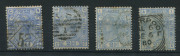 GREAT BRITAIN: 1873-80 (SG.141-42) Large Coloured Corner Letters Wmk Orb 2½d rosy mauve Plates 3 to 17 complete, plus additional Pl.16 WATERMARK INVERTED, also 2½d blue Plates 17 to 20 complete; some stamps with mild toning, generally very good to fine co - 2