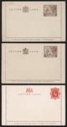 GREAT BRITAIN - Postal Stationery: Letter Cards: 1902-25 (Huggins & Baker LCP.2-12 selection) KEVII-KGV selection with KEVII 1d LCP2 (2 unused, 4 used), LCP3 (unused & 3 used), LCP4 (2 unused, one addressed), KGV 1½d Wembley 1924 (3 unused) & 1925 (2 unu