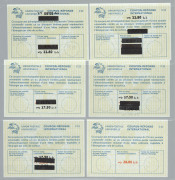 ISRAEL: International Reply Coupons: 1955-83 unused collection with London Design 1955 Surcharged 250pr on 55pr/45pr Bale:RC4, 1957 300p on 250pr/45pr RC6, 1957 300pr on 250pr/55pr/45pr, 1960 36a, 1964 52a on 40a RC21 and 1966 55a on 52a RC24; Lausanne De