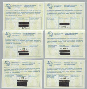 ISRAEL: International Reply Coupons: 1955-83 unused collection with London Design 1955 Surcharged 250pr on 55pr/45pr Bale:RC4, 1957 300p on 250pr/45pr RC6, 1957 300pr on 250pr/55pr/45pr, 1960 36a, 1964 52a on 40a RC21 and 1966 55a on 52a RC24; Lausanne De - 2
