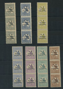 NEW GUINEA - 'N.W./PACIFIC/ISLANDS' Overprints: 1915-22 mint collection with Roos 1915-16 2d to 2/- (SG.97) in abc strips, &pound;1 single (SG.99) fine well centred, 1918 Surcharge duo (gum toning), KGV Heads abc strips &frac12;d (4) 1d (6, four are within a block of - 2