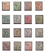 NEW GUINEA - Mandated Territory Issues: 1925-39 used collection with 1925 Huts to 5/- including both 6d shades plus Airs to 1/- (ex 1d & 1½d), Dated Bird 1d to 6d plus Airs to 3d plus 6d, Undated Birds to 2/-, Airs ½d to £1 set (Cat. £275) plus a few 'OS - 3