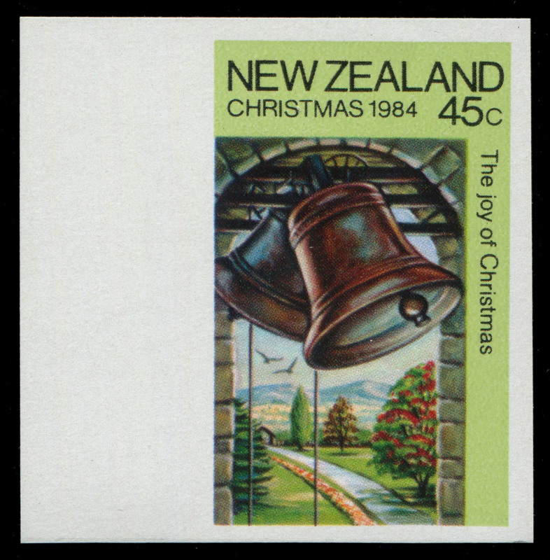 NEW ZEALAND: 1984 (CP.SC26a-26c) Christmas imperf set of three in the issued colours, each being marginal examples from the left of the sheet, very fine MUH.