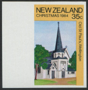 NEW ZEALAND: 1984 (CP.SC26a-26c) Christmas imperf set of three in the issued colours, each being marginal examples from the left of the sheet, very fine MUH. - 2