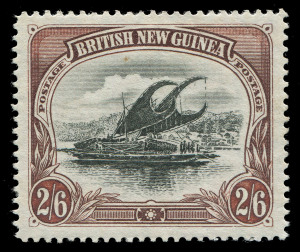 PAPUA: 1901-05 (SG.8) BNG Wmk Horizontal Thick Paper 2/6d black & brown, excellent centring, fine MVLH, Cat. £650.