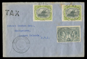 PAPUA - Postal History: 1933-34 underpaid Panton covers from Port Moresby or Daru each with Caymans Tercentenary 2d added in lieu of postage dues, the Port Moresby cover with Lee Type 102 'TAX' handstamp (Rated D); also inwards New Guinea covers from Koko - 3