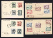 PAPUA - Postal History: 1935-41 commemorative issues on cover with 1934 Declaration issues on FDCs (5) including complete sets serviced at Bwagaoia or registered at Samarai, 1935 Jubilee set on FDCs (3), two serviced at Abau or Kulamadau, also a Port More - 2