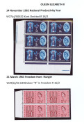 GREAT BRITAIN: 1955-70 patchy mint QEII Pre-Decimal Collection with selection of useful varieties usually within MUH multiples on the opposing pages incl. 1962 3d NPY "Kent omitted" in corner block of 6 (Cat. &pound;75), 1963 6d Paris Conference block of 6 (3x2 - 2