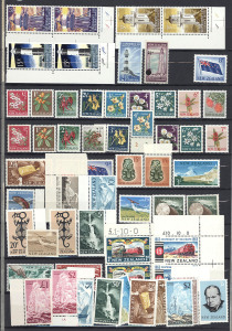NEW ZEALAND: 1953-61 QEII Definitives mostly mint array to 10/- in Lighthouse album including 2d on 1&frac12;d Stars SG.763b (2, Cat. &pound;260), specialist items with plate blocks incl. 6d Plate 1 & Plate 2 (2) corner blocks of 6, 8d brown Plate 21 corner blocks of 