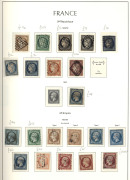 FRANCE: 1849-2001 mostly used collection in three hingeless Lighthouse albums with imperf 1849 Ceres 10c, 15c & 1fr carmine (complete margins, heavy grid cancel, guarantee handstamp, Cat ¬1100), 1853 Napoleon with 5c, 25c and presentable 1fr (Cat ¬4200) - 2