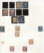 FRANCE: 1849-2001 mostly used collection in three hingeless Lighthouse albums with imperf 1849 Ceres 10c, 15c & 1fr carmine (complete margins, heavy grid cancel, guarantee handstamp, Cat ¬1100), 1853 Napoleon with 5c, 25c and presentable 1fr (Cat ¬4200) - 3