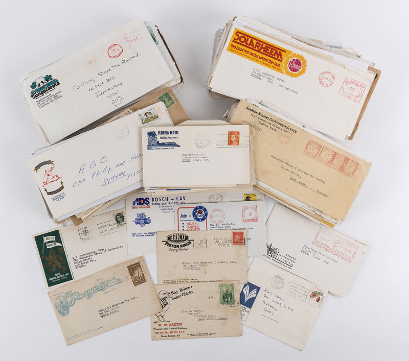 NEW SOUTH WALES - Postal History: 1930s-1990s wide ranging collection of Advertising covers, details of commerce/industry of user generally in advertisement a feature, no duplication, condition mixed, generally good commercial quality. (500 approx.)