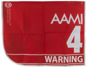 AAMI VICTORIA DERBY 2019, Horse No.4 (Barrier 10), WARNING, Jockey: D. Oliver, The unique number 4 saddlecloth, signed by Damien Oliver, accompanied by a letter of authenticity and limitation signed by Neil Wilson, CEO, Victoria Racing Club, Limited and t - 2