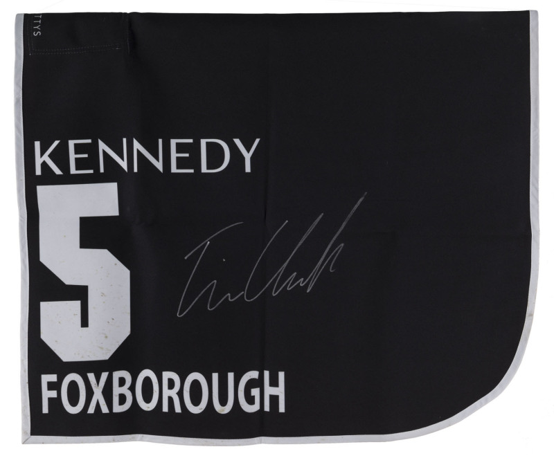 KENNEDY OAKS 2019 Horse No.5 (Barrier 9), FOXBOROUGH, Jockey: Tim Clark, The unique number 5 saddlecloth, signed by Tim Clark accompanied by a letter of authenticity and limitation signed by Neil Wilson, CEO, Victoria Racing Club, Limited and the official