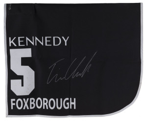 KENNEDY OAKS 2019 Horse No.5 (Barrier 9), FOXBOROUGH, Jockey: Tim Clark, The unique number 5 saddlecloth, signed by Tim Clark accompanied by a letter of authenticity and limitation signed by Neil Wilson, CEO, Victoria Racing Club, Limited and the official Kennedy Oaks Day Racebook.