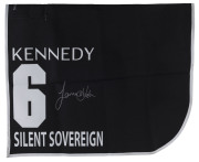 KENNEDY OAKS 2019 Horse No.6 (Barrier 6), SILENT SOVEREIGN, Jockey: Jamie Kah, The unique number 6 saddlecloth, signed by Jamie Kah accompanied by a letter of authenticity and limitation signed by Neil Wilson, CEO, Victoria Racing Club, Limited and the of