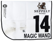 SEPPELT MACKINNON STAKES 2019 Horse No.14 (Barrier 9), MAGIC WAND, Jockey: Ryan Moore, The unique number 14 saddlecloth, signed by Ryan Moore accompanied by a letter of authenticity and limitation signed by Neil Wilson, CEO, Victoria Racing Club, Limited - 2