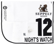 SEPPELT MACKINNON STAKES 2019 Horse No.12 (Barrier 1), NIGHT'S WATCH, Jockey: Damien Oliver, The unique number 12 saddlecloth, signed by Damien Oliver accompanied by a letter of authenticity and limitation signed by Neil Wilson, CEO, Victoria Racing Club, - 2