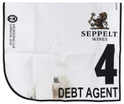 SEPPELT MACKINNON STAKES 2019 Horse No.4 (Barrier 6), DEBT AGENT, Jockey: Michael Rodd, The unique number 4 saddlecloth, signed by Michael Rodd accompanied by a letter of authenticity and limitation signed by Neil Wilson, CEO, Victoria Racing Club, Limite - 2