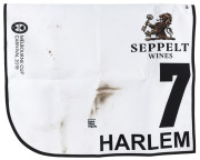 SEPPELT MACKINNON STAKES 2019 Horse No.7 (Barrier 3), HARLEM, Jockey: Jamie Kah, The unique number 7 saddlecloth, signed by Jamie Kah accompanied by a letter of authenticity and limitation signed by Neil Wilson, CEO, Victoria Racing Club, Limited and the - 2
