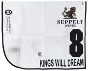 SEPPELT MACKINNON STAKES 2019 Horse No.8 (Barrier 12), KINGS WILL DREAM, Jockey: James McDonald, The unique number 8 saddlecloth, signed by James McDonald accompanied by a letter of authenticity and limitation signed by Neil Wilson, CEO, Victoria Racing C - 2