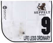 SEPPELT MACKINNON STAKES 2019 Horse No.9 (Barrier 4), LIFE LESS ORDINARY, Jockey: Nash Rawiller, The unique number 9 saddlecloth, signed by Nash Rawiller accompanied by a letter of authenticity and limitation signed by Neil Wilson, CEO, Victoria Racing Cl - 2