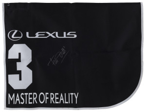 LEXUS MELBOURNE CUP 2019 Horse No.3 (Barrier 1), MASTER OF REALITY, Jockey: Frankie Dettori, The unique number 3 saddlecloth, signed by Frankie Dettori accompanied by a letter of authenticity and limitation signed by Neil Wilson, CEO, Victoria Racing Club, Limited and the official Lexus Melbourne Cup Day Racebook.