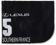 LEXUS MELBOURNE CUP 2019 Horse No.5 (Barrier 14), SOUTHERN FRANCE, Jockey: Mark Zahra, The unique number 5 saddlecloth, signed by Mark Zahra accompanied by a letter of authenticity and limitation signed by Neil Wilson, CEO, Victoria Racing Club, Limited a