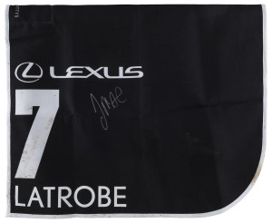 LEXUS MELBOURNE CUP 2019 Horse No.7 (Barrier 22), LATROBE, Jockey: James McDonald, The unique number 7 saddlecloth, signed by James McDonald accompanied by a letter of authenticity and limitation signed by Neil Wilson, CEO, Victoria Racing Club, Limited a