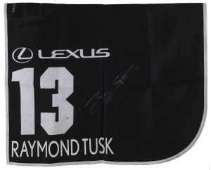 LEXUS MELBOURNE CUP 2019 Horse No 13 (Barrier 3), RAYMOND TUSK, Jockey: Jamie Spencer, The unique number 13 saddlecloth, signed by Jamie Spencer accompanied by a letter of authenticity and limitation signed by Neil Wilson, CEO, Victoria Racing Club, Limited and the official Lexus Melbourne Cup Day Racebook.