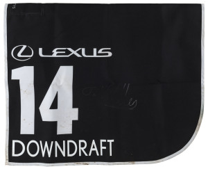 LEXUS MELBOURNE CUP 2019 Horse No 14 (Barrier 15), DOWNDRAFT, Jockey: John Allen, The unique number 14 saddlecloth, signed by John Allen accompanied by a letter of authenticity and limitation signed by Neil Wilson, CEO, Victoria Racing Club, Limited and t